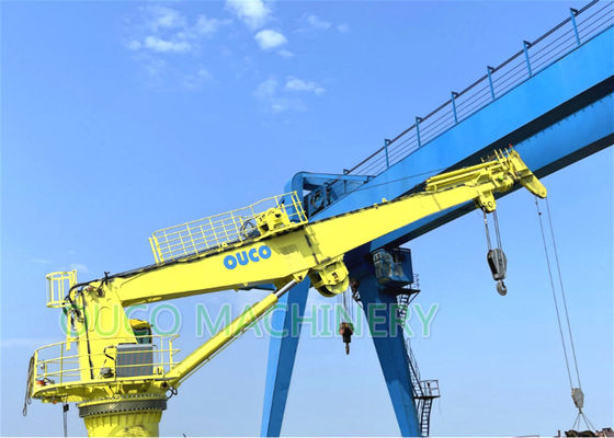 AC380V Telescopic Boom Electric Hydraulic Crane For Offshore Oil Supply Platform